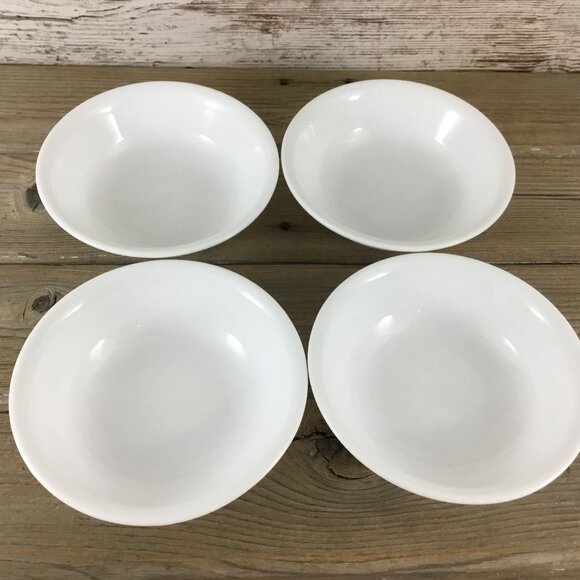 Set of 4 Corelle Friendship 10 Oz Dessert Bowls 5 3/4" White w/ Gray Flowers - Picture 4 of 16